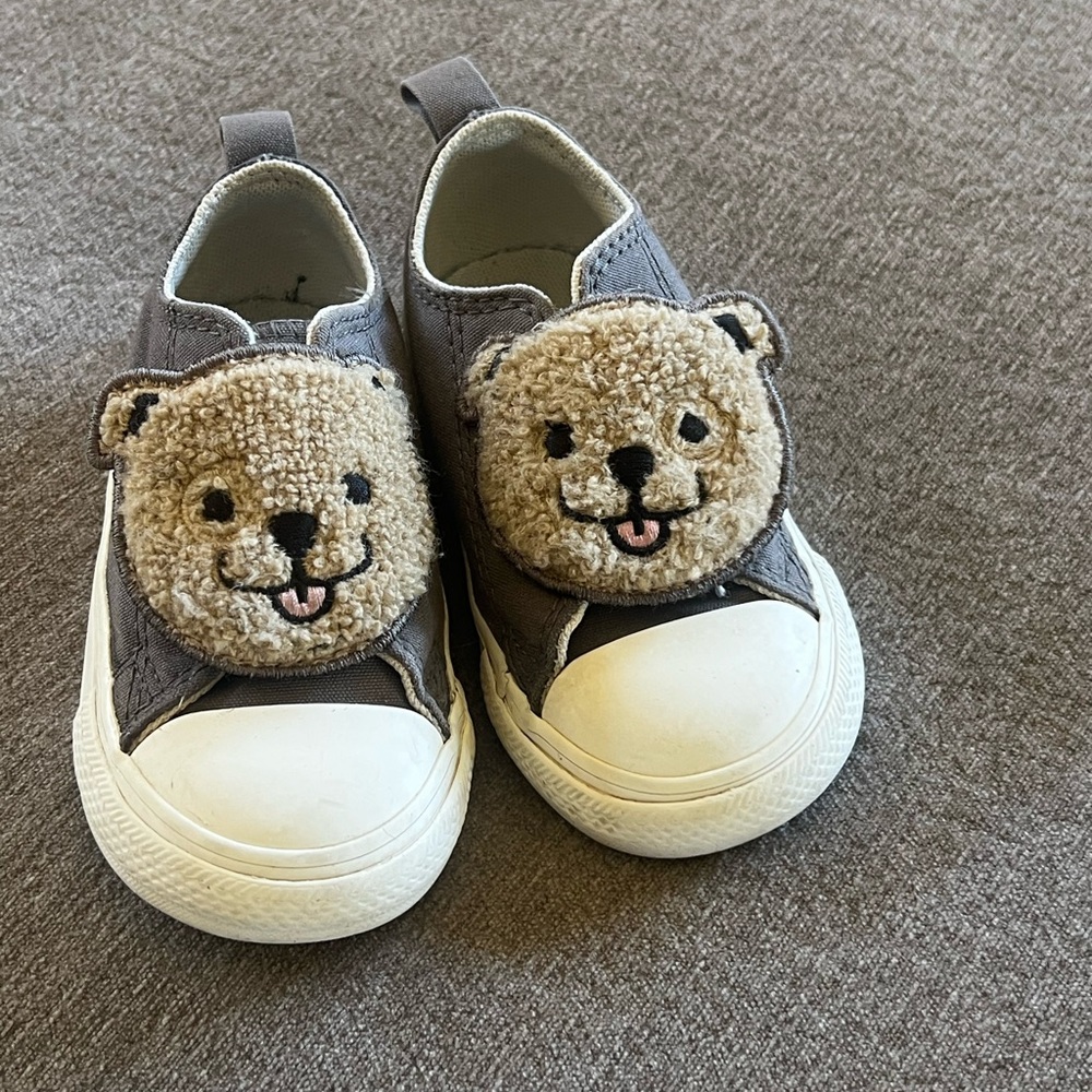 Converse Gray and White Sneakers with Playful Design